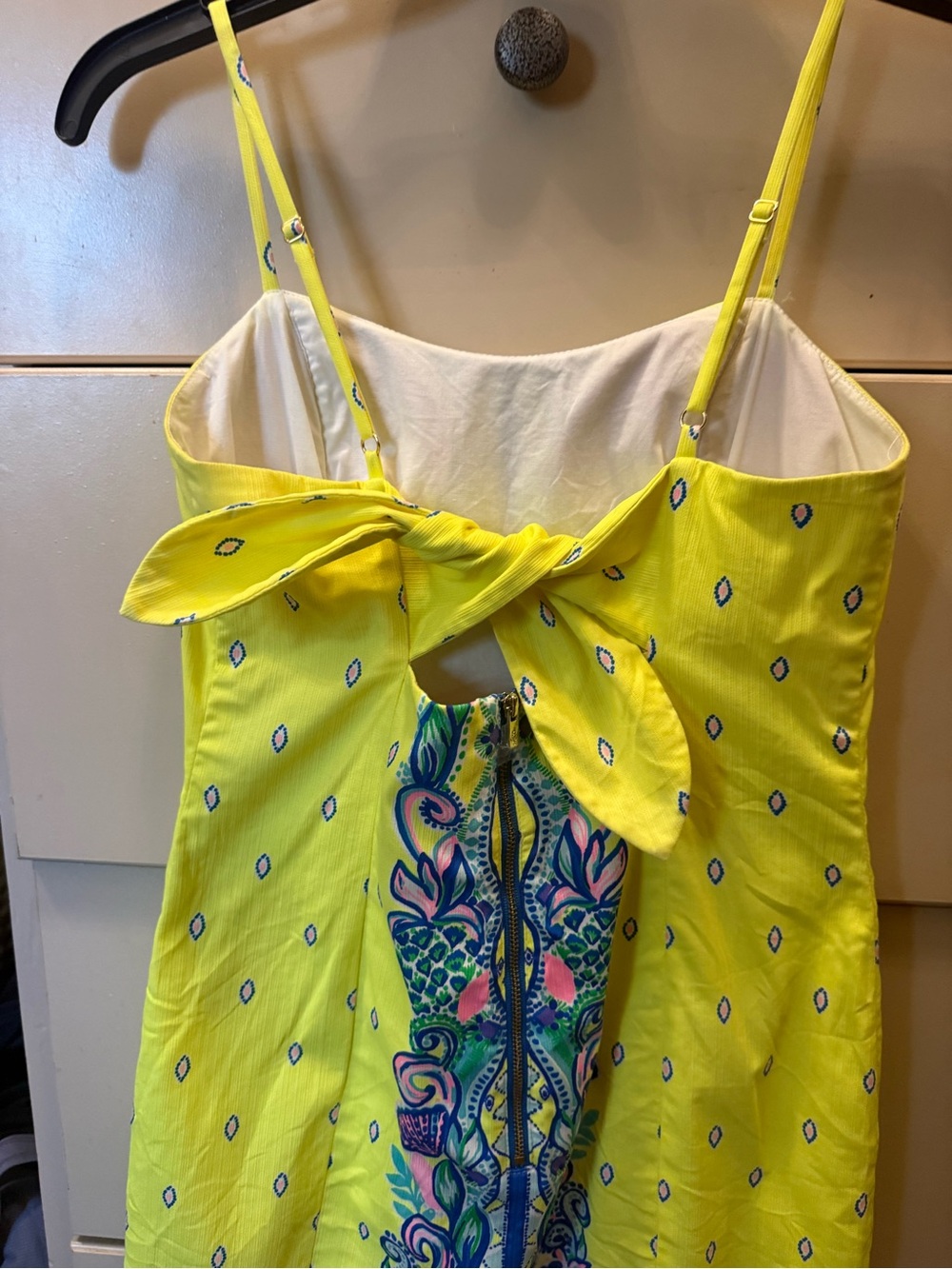 Lilly Pulitzer Yellow Printed Summer Dress with Pink Label sz0 - Picture 3 of 12